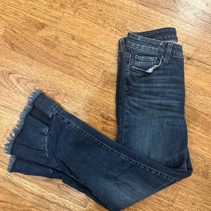 Paige flare denim distressed jeans. Worn twice.
